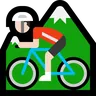Person Mountain Biking: Light Skin Tone Emoji 🚵🏻 image - Microsoft Windows 10 Segoe UI Emoji style