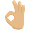 Ok Hand: Medium-Light Skin Tone Emoji 👌🏼 image - Facebook Messenger (2016) style