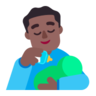 Man Feeding Baby: Medium-Dark Skin Tone Emoji 👨🏾‍🍼 image - Microsoft Classic 2D style