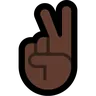 Victory Hand: Dark Skin Tone Emoji ✌🏿 image - Microsoft Windows 10 Segoe UI Emoji style