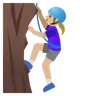 Woman Climbing: Medium-Light Skin Tone Emoji 🧗🏼‍♀️ image - Google Noto Color style
