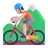 Person Mountain Biking: Dark Skin Tone