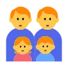 Family: Man, Man, Girl, Boy Emoji 👨‍👨‍👧‍👦 image - Tossface style