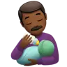 Man Feeding Baby: Medium-Dark Skin Tone Emoji 👨🏾‍🍼 image - Apple style