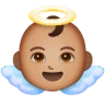 Baby Angel: Medium Skin Tone Emoji 👼🏽 image - Samsung style