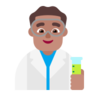 Man Scientist: Medium Skin Tone Emoji 👨🏽‍🔬 image - Microsoft Classic 2D style