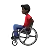Man In Manual Wheelchair: Dark Skin Tone
