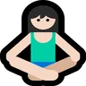 Person In Lotus Position: Light Skin Tone Emoji 🧘🏻 image - Microsoft Windows 10 Segoe UI Emoji style