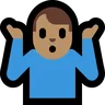 Man Shrugging: Medium Skin Tone Emoji 🤷🏽‍♂️ image - Microsoft Windows 10 Segoe UI Emoji style