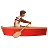 Person Rowing Boat: Medium-Dark Skin Tone