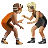 People Wrestling: Medium Skin Tone, Medium-Light Skin Tone