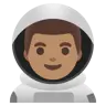 Man Astronaut: Medium Skin Tone Emoji 👨🏽‍🚀 image - Google Noto Color style