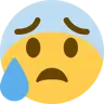 Anxious Face With Sweat Emoji 😰 image - Twitter / X (Twemoji) style