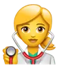Woman Health Worker Emoji 👩‍⚕️ image - WhatsApp style