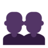Poitrines en silhouette Emoji 👥 image - Microsoft Classic 2D style