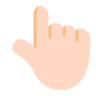 Backhand Index Pointing Up: Light Skin Tone Emoji 👆🏻 image - Microsoft Classic 2D style