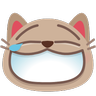 Twarz kota z łzami radości Emoji 😹 image - Skype style