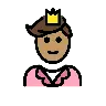 Prince: Medium Skin Tone Emoji 🤴🏽 image - OpenMoji style
