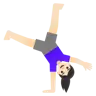 Woman Cartwheeling: Light Skin Tone Emoji 🤸🏻‍♀️ image - Google Noto Color style