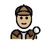 Detective: Medium-Light Skin Tone Emoji 🕵🏼 image - OpenMoji style