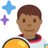 Man Astronaut: Medium-Dark Skin Tone Emoji 👨🏾‍🚀 image - Twitter / X (Twemoji) style