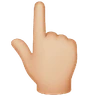 Backhand Index Pointing Up: Medium-Light Skin Tone Emoji 👆🏼 image - Huawei Harmony OS style