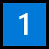Keycap: 1 Emoji 1️⃣ image - Microsoft Windows 10 Segoe UI Emoji style