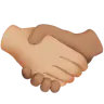Handshake: Medium-Light Skin Tone, Medium Skin Tone Emoji 🫱🏼‍🫲🏽 image - Apple style