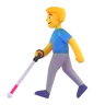 Man With White Cane Emoji 👨‍🦯 image - Microsoft 3D Fluent style