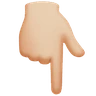 Backhand Index Pointing Down: Medium-Light Skin Tone Emoji 👇🏼 image - Huawei Harmony OS style