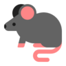 Rat Emoji 🐀 image - Microsoft Classic 2D style
