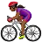 Woman Biking: Medium-Dark Skin Tone