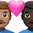 Couple With Heart: Man, Man, Medium Skin Tone, Dark Skin Tone