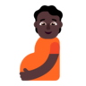 Pregnant Person: Dark Skin Tone Emoji 🫄🏿 image - Microsoft Classic 2D style