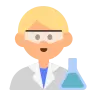 Man Scientist: Medium-Light Skin Tone Emoji 👨🏼‍🔬 image - Tossface style