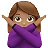 Woman Gesturing No: Medium Skin Tone