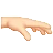Palm Down Hand: Light Skin Tone