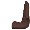 Rightwards Pushing Hand: Dark Skin Tone Emoji 🫸🏿 image - Apple style