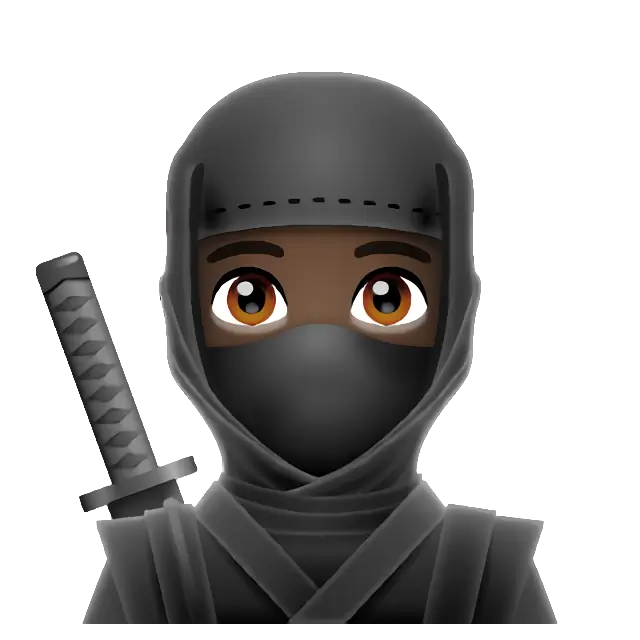 🥷🏿 - Ninja: Dark Skin Tone Emoji meaning, copy and paste emoticon ...