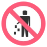 Interdiction de jeter des déchets Emoji 🚯 image - EmojiTwo style
