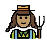 Woman Farmer: Medium Skin Tone Emoji 👩🏽‍🌾 image - OpenMoji style