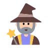 Man Mage: Light Skin Tone Emoji 🧙🏻‍♂️ image - Tossface style