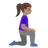 Woman Kneeling Facing Right: Medium Skin Tone