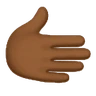 Rightwards Hand: Medium-Dark Skin Tone Emoji 🫱🏾 image - Huawei Harmony OS style