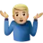 Man Shrugging: Medium-Light Skin Tone