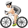 Person Biking: Light Skin Tone Emoji 🚴🏻 image - Apple style