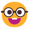 Nerd Face Emoji 🤓 image - Microsoft Classic 2D style
