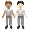 People Holding Hands: Medium Skin Tone, Light Skin Tone Emoji 🧑🏽‍🤝‍🧑🏻 image - Apple style