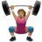 Woman Lifting Weights: Medium Skin Tone