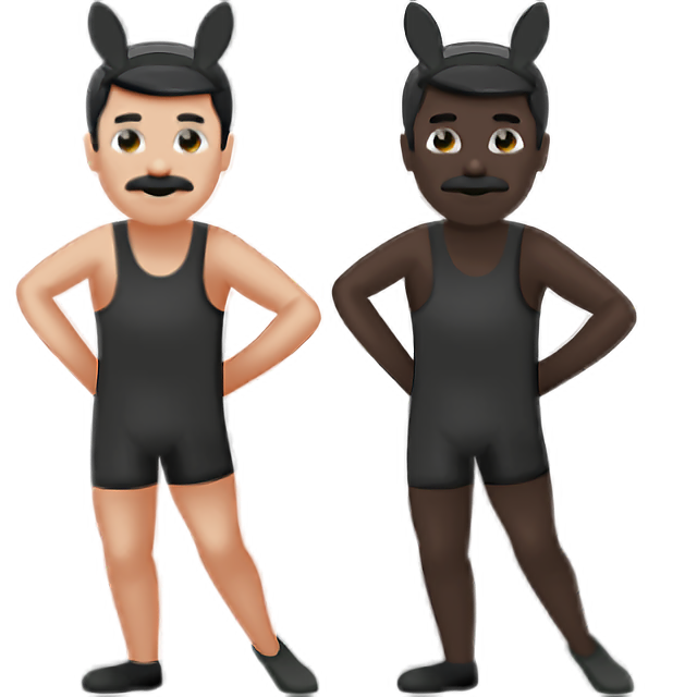 Men With Bunny Ears: Light Skin Tone, Dark Skin Tone